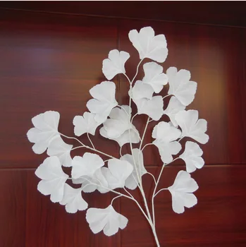 84PCS alb frunze de ginkgo Nunta recuzită alb Artificiale ramuri de copac frunze petrecerea de nunta a festivalului de decor din frunze de ginkgo