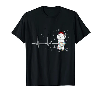 Meu Bichon Frise Inimii Crăciun Cu Lumini Led-uri T-Shirt-Men ' s T-Shirt-Black