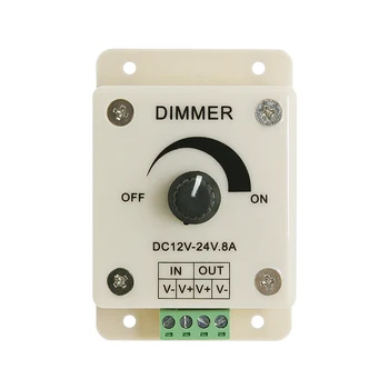 ANBLUB 2 buc LED Dimmer Switch 8A DC 12V 24V Luminozitate Reglabilă PWM Dimmer Controler pentru Benzi cu LED-uri Lumini de Panglică