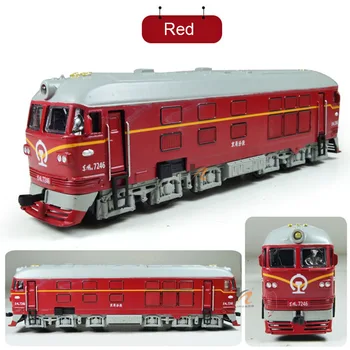 1:87 Aliaj Diesel Retro Model de Tren de jucărie mașini cu combustie Internă Locomotiva Acusto-optic jucarii pentru copii