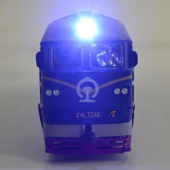 1:87 Aliaj Diesel Retro Model de Tren de jucărie mașini cu combustie Internă Locomotiva Acusto-optic jucarii pentru copii