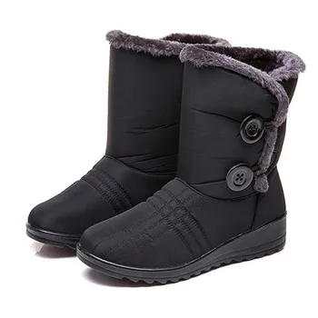 TIMETANG iarna cizme femei, cizme la mijlocul gambei; rezistent la apa de mare cizme de iarna pentru femei; femei pluș shoesE900