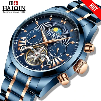 HAIQIN Mecanice mens ceasuri de top de brand de lux Ceas Automată de oameni de Afaceri sport ceas barbati 2019 reloj hombre tourbillon