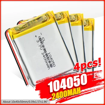 2400mAh 104050 baterie Reîncărcabilă Li-polimer Baterie Înlocuirea Bateriei Reîncărcabile DIY Baterie Pentru MP3 MP4 DVD MIJLOCUL PDA Difuzor