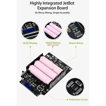 AI Inteligență Artificială JetBot Camera Auto Inteligent Robot Robotics Starter Kit pentru NVIDIA Jetson Nano Set de Accesorii（FĂRĂ Baterie)