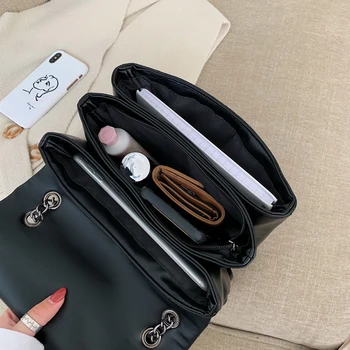 Solid de culoare din piele de umăr geanta messenger 2019 doamnelor nou lanț de genți de mână de moda casual geanta de cumparaturi multi-strat geanta plic