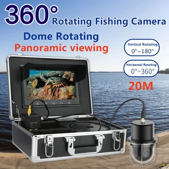 Căutare de pește Pescuit Subacvatic Camera 10 Inch 800TVL rezistent la apa Roti 360 Video aparat de Fotografiat Subacvatic, 20buc Led-uri de GHEAȚĂ / Pescuit la MARE
