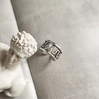 Coreeană bijuterii argint 925 inel linie retro snake-deschidere în formă de inel moda bijuterii pentru femei