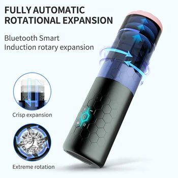 Electric Piston De Sex Masculin Masturbator Automată Vibrator Bluetooth Rotație Telescopic Masturbatori Jucarii Sexuale Pentru Adulți Bărbați Sextoy