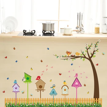 Iarba Copac Floare DIY Hol Șipci Gard Plinte Linie Colț de Perete Autocolant Pentru Camere de Copii Acasă decorare Decor Tapet