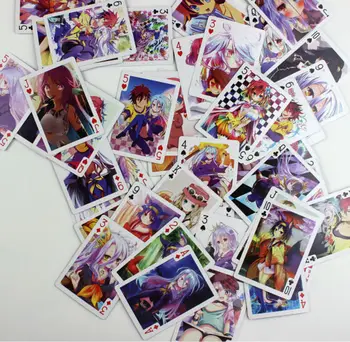 54 cărți/set Anime NO GAME NO LIFE Cosplay Poker Carduri de Cadouri pentru Copii Transport Gratuit