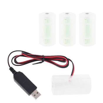D Eliminator de Baterie 2m Cablu USB Alimentat Poate Înlocui de la 1 la 4 buc de 1,5 V LR20 D Baterie pentru Tankless Incalzitor de Apa Jucării Lampa