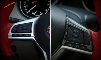 Lapetus Volan Decorare Acoperire Cadru Trim 2 Pc-uri Auto Accesorii se Potrivesc Pentru Nissan Leaf 2018 ABS Mat / Aspect Fibra de Carbon