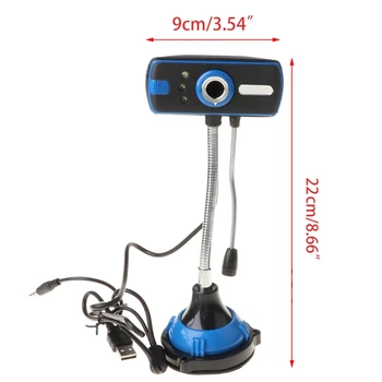 Webcam cu Micphone Rotativ 360 ° USB Live Stream Camera Web pentru Laptop-uri PC