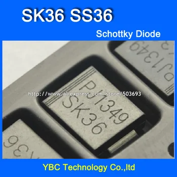 20buc/lot SK36 SS36 SMC 3A/60V Diode Schottky