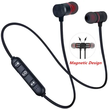 5.0 Bluetooth Căști Sport De Susținere Stereo Auriculare Muzica Metal Casti Cu Microfon Pentru Toate Telefoanele Magnetic Wireless Căști