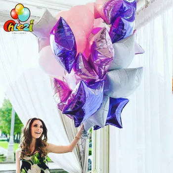 7pcs Stele balon de folie de 18 inch de culoare Multi nunta de ziua Recunoștinței, de Crăciun decor casa consumabile Copil de dus globos jucării pentru copii