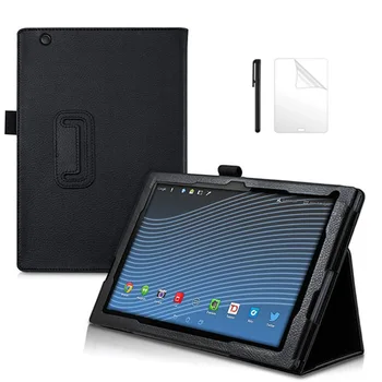 Ultra Slim Pliere Piele PU Caz Suport pentru Sony Xperia Z4 Tablet 10.1 inch Flip Piele Stand de Protecție Funda Caz+film+pen