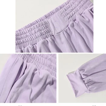 Liber Atletic Yoga Pantaloni Casual Cu Buzunare Pentru Femei Modal Talie Mare Legging Violet Sport Sală De Fitness, Îmbrăcăminte Sport Uzura