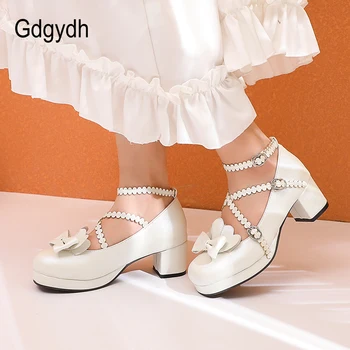 Gdgydh Printesa Roz Pantofi Femei Pompe Toc Arcuri Lolita Pantofi De Dimensiuni Mari, 48 De Primavara Toamna Sequinted Pânză Student Picătură De Transport Maritim