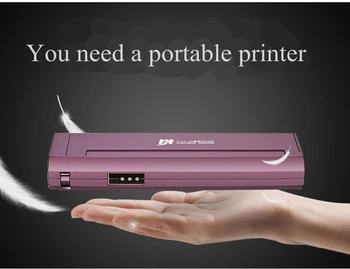 Hârtie A4 imprimantă portabilă Mini-imprimantă termică conexiune USB fără cartușele de Imprimare Tatuaj