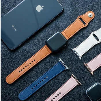 Piele bucla curea Pentru Apple watch band 44 mm 40 mm iWatch trupa 42mm 38 mm din Piele watchband bratara Apple watch 4 3 2 1
