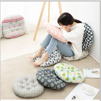 Lenjerie de pat din bumbac perna de culoare de imprimare de moda tatami pernă rotund gros respirabil pernă scaun perna decor canapea moale