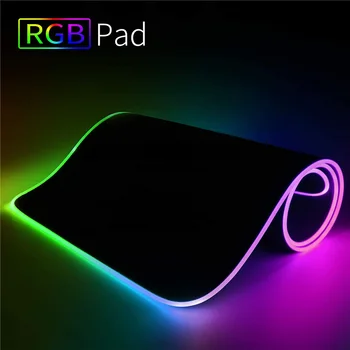 RGB Gaming Mouse Pad de Mari Dimensiuni Colorate Luminoase pentru Calculator PC Desktop 7 Culori LED Birou Mat Tastatură de Gaming pad
