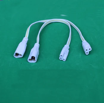 T4 T5 T8 Masculin Feminin Butt-joint-Conector 3-orificiu de Alimentare a Suportului Lampă de Conectare cablu de 50cm pentru Tub cu LED-uri Lampa de 10buc
