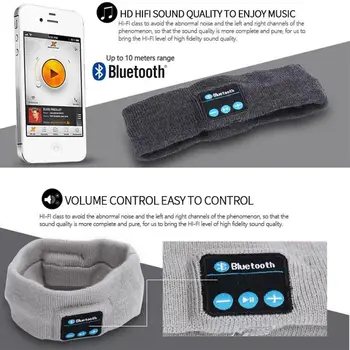 Wireless Bluetooth Cap Trupa Cască Sport Rula Yoga Muzica de Somn Bentita Căști cu MICROFON Pălărie Om Femeile Hands-free Cadou