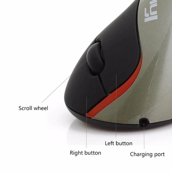 CHUYI Verticale Ergonomic Mouse-ul Bluetooth Gamer Mouse-ul USB Reîncărcabilă Jocuri 2.4 G Wireless Mause Pentru PC, Laptop, Notebook