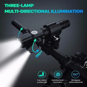 TANDT Lanterna Bicicleta lumina USB Reîncărcabilă Biciclete MTB Fata-Spate, cap de Lumină LED-uri Impermeabil Faruri Ciclism coada Ghidon