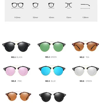 LeonLion 2021 Vintage Rotund ochelari de Soare Barbati Polarizati Retro de Înaltă Calitate Ochelari de Conducere Oglindă Lunette De Soleil Homme UV400