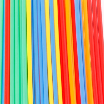 100buc Colorate de Plastic, Paie Asamblate Blocuri de Constructii pentru Copii Jucărie de Învățământ