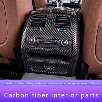 Pentru BMW Seria 5 F10 2011-2017 Fata si Spate Priza de Aer Centrală de Control Cotiera Portierei din Fibra de Carbon Decor