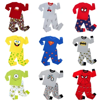 22 de Design Băieți Fete Tigru Seturi de Pijamale Copii Suoerman Pijamale Copii Motocicleta Pijamale Copii Pijamale Dimensiune 2T-8T