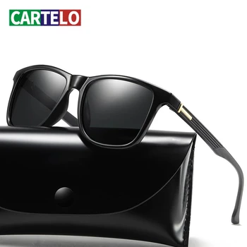 CARTELO ochelari de Soare Clasic Pătrat Ochelari Moda de sex Masculin Negru ochelari de soare UV400 Acoperire Lentile de Conducere Ochelari Pentru Bărbați/Prod