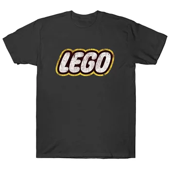 Tricou Barbati Logo-Ul Lego Antichizzato Mattoncini Giochi Anni 80 Mattel Duplo
