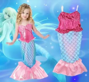 2020 Noua Moda Fierbinte Fata De Copii Mă Înec În Coada De Sirena Bikini Mă Înec De Baie Costume De Baie Inot De Cauzalitate Costum Rochie Fancy