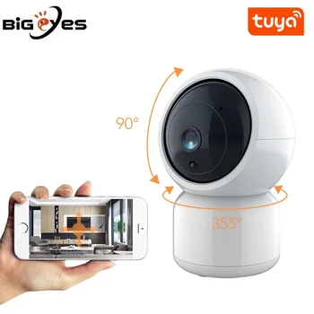 Treeye Tuya de Viață Inteligentă 1080P Camera IP 2MP, WiFi Wireless de Supraveghere CCTV Alexa Google Acasa Asistent Baby Monitor