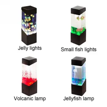 Led acvariu cu Meduze Lumina de Noapte Acvariu Stil Lampă cu LED-uri Senzoriale Autism LED Lampa de Birou Dropshiping