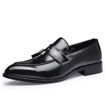Hn8Handmade Moda Ciucure Mocasini de Jos Negru din Piele Gentleman de Moda de Stres Pantofi Oameni de Afaceri de Conducere Pantofi