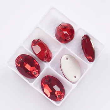 YANRUO 3210 Ovale de Sticlă de Cusut Strass Spate Plat Coase Pe Cristal DIY Liber Stras Pentru Ambarcațiunile de Bijuterii