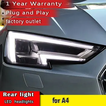 Auto Styling pentru A4 toate led Farurile originale 2017 - 2019 versiune oem led faruri LED DRL Lentilă Fascicul Dublu Accesorii Auto