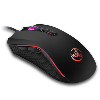 Hongsund brand High-end optical mouse de gaming profesionist cu 7 culori luminoase LED backlit și ergonomie de proiectare Pentru LOL CS