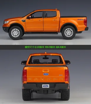 1:27 2019 Ford Ranger Pick-up Aliaj Vehicul de Lux turnat sub presiune Trage Înapoi Model de Masina de Bunuri de Colectare de Jucării