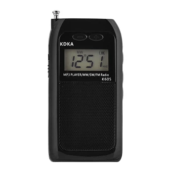 K605 Mini-Buzunar Radio Fm Sunt Sw Mw Reglaj Digital Receptor Radio Mp3 Player De Muzică Unde Medii / Unde Scurte / Fm Stereo Radio