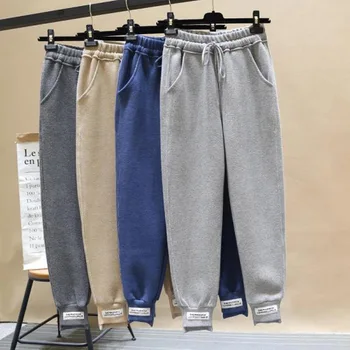 Atletic Pantaloni FEMEI Pantaloni Largi Toamna & Iarna 2019 Nou Stil stil coreean On-line Celebritate Pantaloni Harem plus Catifea Fascicul de Picior