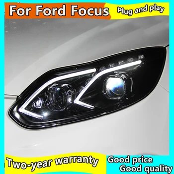 Styling auto pentru Ford Focus Faruri 2012-Faruri LED pentru Focus Lampa de Cap cu LED Daytime Running Light LED DRL Bi-Xenon HID