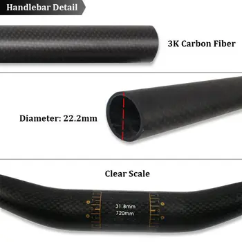 31.8 mm Carbon Ghidon Plat/Coloană de Munte Biciclete Ghidon de 660 760 mm Bar Stem Ciclism EC90 Seatpost Accesorii pentru Biciclete